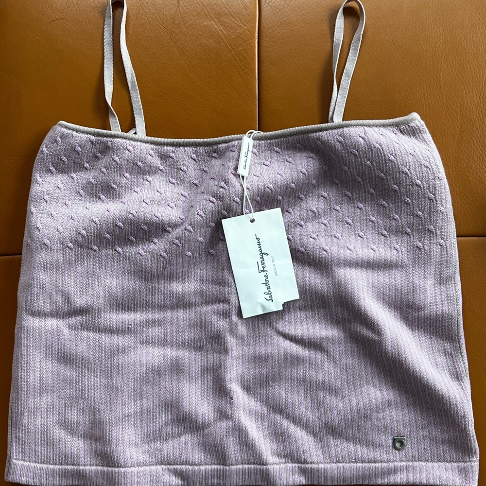 BNWT Salvatore Ferragamo knitted convertible top.